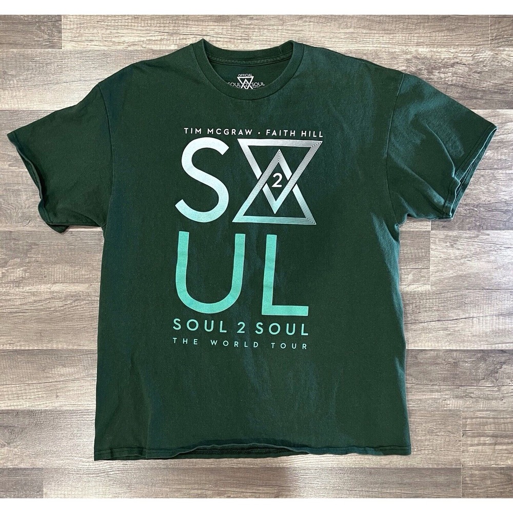 Tim McGraw‎ Faith Hill Soul 2 Soul Tour T-Shirt Large Graphic Print